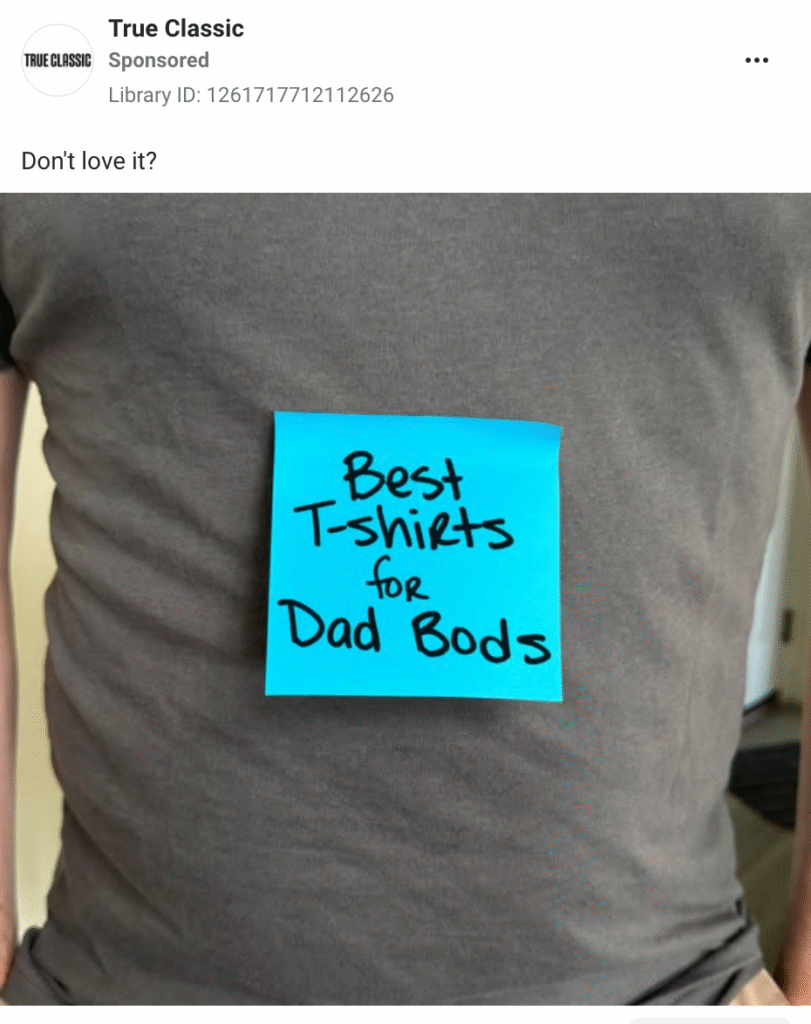 Sticky notes Facebook ad